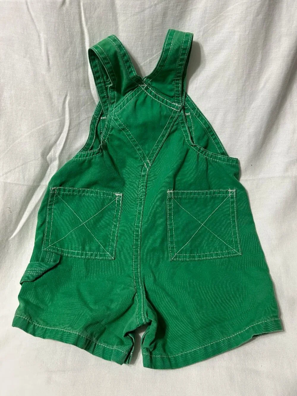 3-6 month Green Denim Overalls Baby Gap with Pockets